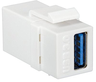 Faconet® Keystone Modul USB 3.0 Buchse > Buchse Verbinder für Keystone Panels oder Dosen mit Einrastvorrichtung (5 Stck)