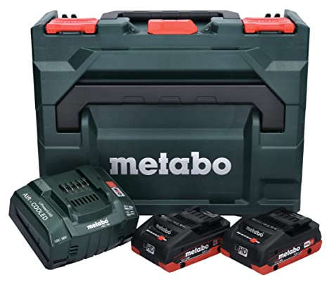 Metabo 101198521 Akku-Basis-Set mit 2 x 18V/4 Ah LiHD Akkus und ASC Ultra Ladegerät + Metaloc