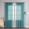 Joyswahl Voile Gardine Unifarbiger transparenter Vorhang mit Kräuselband »Regina« Schals Fenster Vorhänge BxH 140x260cm Blau 2 Stück