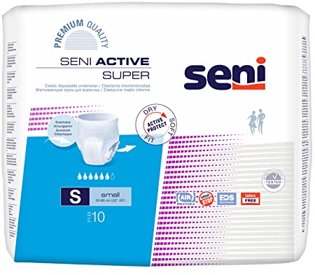 Seni Active Super - Gr. Small - Inkontinenzhosen für mittlere bis schwere Inkontinenz und Harndrang