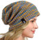 HISSHE Frauen Slouch Beanie Strickmützen Baskenmütze Skullcap Lange Baggy Winter Sommer Hüte B08w (Mutil Blau)