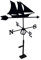 COD'EVENTS Girouette Bateau Grand Modèle + Support Universel