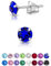 Pendientes Azul Electrico - Pendientes Pequeños Plata de Ley 925 con Cristales Swarovski Azules 5 mm - Pendientes Azules Mujer - Pendientes Brillantes Mujer