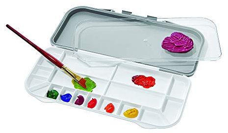 Deflecto Paint Saver, Paint Palette and Mixing Tray, Large Mixing Areas with Clear Removeable Mixing Tray, Portable Paint Palette, Mixing Tray | Kid's Craft
