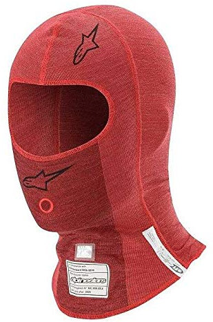 Alpinestars ZX EVO V2 Nomex Sturmhaube FIA8856-2018/SFI – Modell 2020 – Einheitsgröße – Rot/Dunkelrot (4754920-313-O/S)