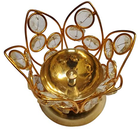 Purpledip Diya Deepak „Malati“ Öllampe aus Messing (12125)