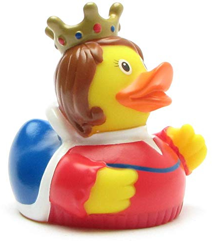 Duckshop I Badeente Königin I Quietscheente I L: 8 cm I inkl. Quietscheentchen-Schlüsselanhänger im Set I Geschenk
