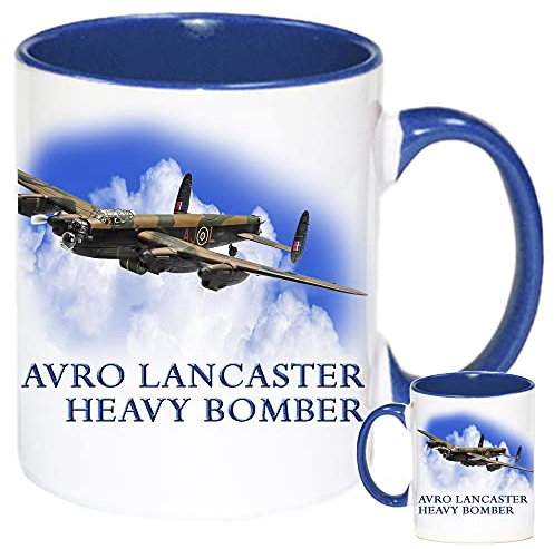 AVRO Lancaster Heavy Bomber Becher Blau innen und blauer Griff WW2 Hero Lancaster Flugzeug