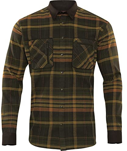 Härkila | Pajala Hemd | Professionelle Jagd Kleidung & Jagd Zubehör für Herren & Damen | Skandinavische Qualität Made to Last | Green/Brown, XL