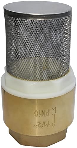 AERZETIX - C53426 - Válvula de retención - Ø1 1/2'' pulgadas - colador monobloque de aspiración - válvula de pie - antirretorno - filtro de succión - en latón