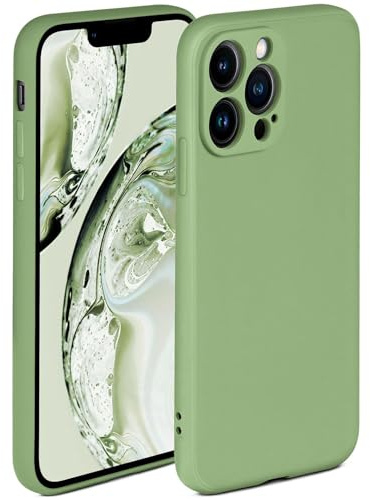 ONEFLOW Soft Case für iPhone 13 Pro Hülle aus Silikon mit Kameraschutz, Silikonhülle mit erhöhtem Schutz fürs Display, Backcover Schutzhülle, weiche Handyhülle, Grün