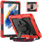 Timecity for Samsung Galaxy Tab A8 Case 10.5 Inch(SM-X200/SM-X205), Heavy Duty Shockproof Cover with Screen Protector, 360 Rotating Stand, Hand Strap, Sturdy Cover for Samsung A8 Tablet 2022-Red