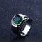 Edelstahl Mode Grüner Stein Ring Für Männer Blauer Stein Hochglanzpoliert Ring Schmuck Vintage Rock Hip-Hop Punk Lokomotive Geschenke