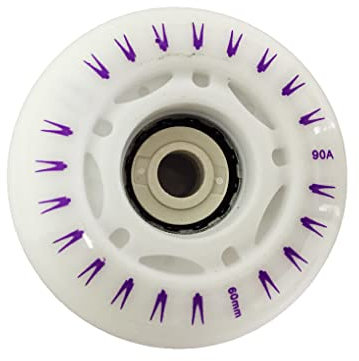 wisoolkic Packung mit 4 Rollers Skate Wheels LED Beleuchtung Anti Rutsch Skating Wheel Luminous Kit Befestigung Für Profi Anfänger, 60mm