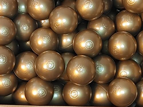 100 Bio Bällebad Bälle aus nachwachsenden Zuckerrohrrohstoffen (6cm Ø, Gold)