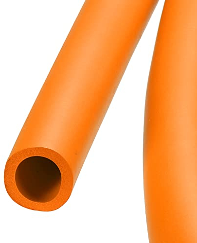 sourcing map 1.5m Rohrisolierung Schaumstoff, Durchmesser 22mm Isolierstärke 5mm Heizungsrohr Verkleidung für Fitnessgeräte, Rohre, Handhaben (Orange-Gelb)