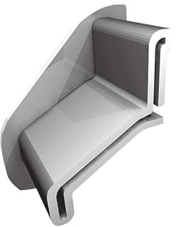 Renoplast® Wandabweiser für Traufprofil K20 Grau | Rechts + Links | Fertigstellung von Terrassen und Balkonen | Harzböden | Wasser ablaufsysteme Winkelprofil | Wetterbeständigkeit