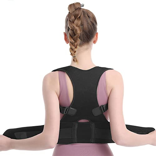 Haltungskorrektur für Damen und Herren, atmungsaktiver Rückenbandage-Glätteisen, Rückenstützgürtel für Schlüsselbein zur Unterstützung der Wirbelsäule, Lendenwirbelsäule, Schlüsselbein und Schul