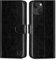 32nd Book Wallet PU Leather Case Cover for Apple iPhone 15 (6.1), Flip Case With RFID Blocking Card Slots, Magnetic Closure and Built In Stand - Black