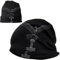 Herren-Wikinger-Beanie-Mütze, 3D-Druck, Nordischer Mythos, Thors Hammer mit Raben-Strickmütze, Warme, Dünne Motorhaube, Snapback-Mütze (Color : Viking Raven 1, Size : One Size)