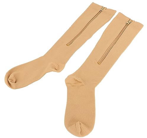 Zerodis Calze a compressione da donna, con cerniera, 15-20 mmHg, comode da indossare, per donne che promuovono la circolazione sanguigna per le vene varicose