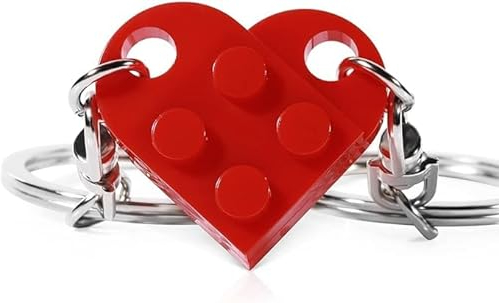 LYHURK Portachiavi Coppia Cuore, Cuore Portachiavi San, Regalo San Per Lui Portachiavi Portachiavi a Forma Di Cuore Come Regalo Per Amanti, Amici, Famiglia corazón BFF