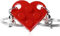 Porte Cle Coeur, LYHURK Porte Clef Couple Clé Coeur, Couple Keychain Duo Amoureux Comme Cadeau Pour Les Amoureux, Les Amis, La Famille (Rouge)