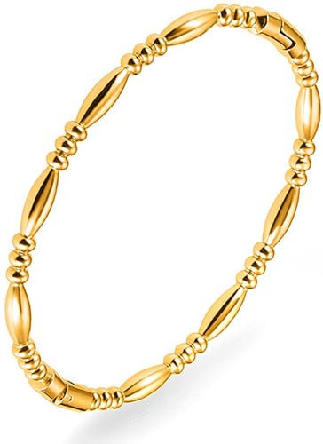 Tidefire Edelstahl Bambus Design Armband Titan Stahl Armband (692 Wasser Gold)