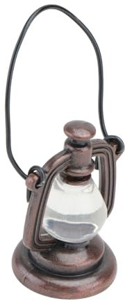 KONTONTY Mini Kerosene Lamp Model Emulation Decor Adornment for Dollhouse Miniature Home