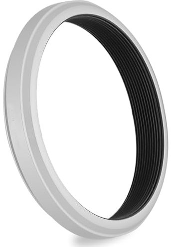 Haoge 49 mm Filteradapterring für Fuji Fujinon X100VI X100V Kamera-Zubehör, passend für 49 mm UV-CPL ND-Filter, passend für Original-Objektivdeckel, silberfarben, LAR-X55S