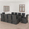 Somanki 11-TLG. Garten-Essgruppe mit Auflagen Poly Rattan Schwarz, Esstisch Mit Stühlen Set, Gartenmöbel Sitzgruppe, Balkon Möbel, Gartenlounge Set, Terrassenmöbel, Balkonmöbel Set - 3059351