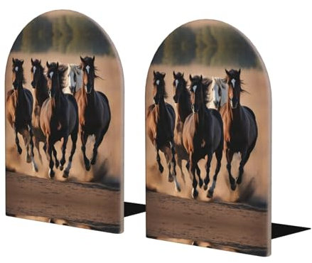Serre-livres décoratifs en forme de chevaux pour étagères, serre-livres décoratifs pour livres lourds, pour bureau, maison, bibliothèque