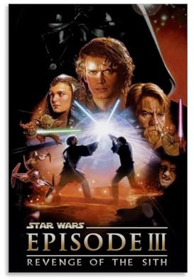 HATJZRUM Star Wars Episode III - Die Rache der Sith Leinwand-Kunstdruck, ungerahmt, 30 x 45 cm, Schlafzimmer-Dekor