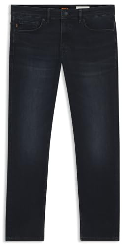 BOSS Men's Delaware BO Delaware Slim Fit Jeans in Comfortable Stretch Denim, Dark Blue, 32 W/32 L