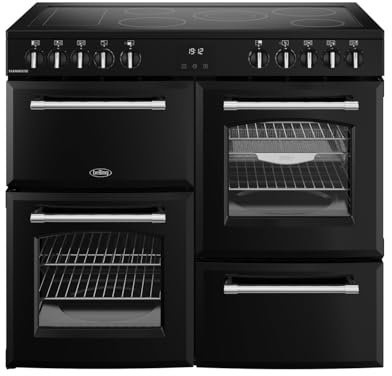 Belling Farmhouse 100cm Electric Ceramic Range Cooker - Black