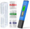 4 en 1 PH Mètre Numérique PH Testeur Testeur pH Mètre Electronique, PH -Metre 0-14 PH 0.01 Haute Précision Testeur de PH avec Écran LCD Fonction D'étalonnage Automatique pour Eau Aquarium Piscine Bleu
