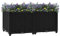 Myheimly Hochbeet, Hochbeet für Garten Balkon Terrasse, Gemüsebeet Pflanzkasten zum Selber Bauen, Blumenbeet Blumenkasten Rattan-Optik, Polypropylen Schwarz,80 x 40 x 38 cm