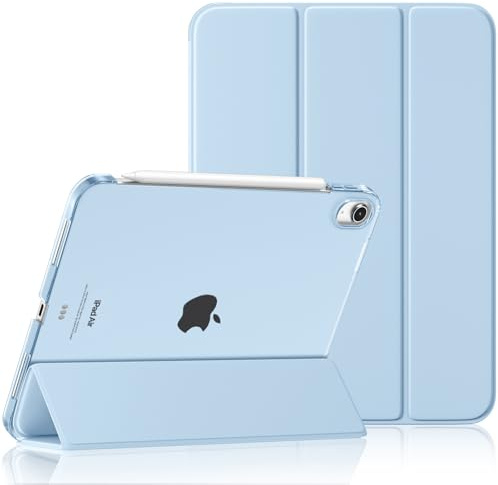 Maledan Hülle für iPad Air 11 Zoll (M4 2026/M3 2025/M2 2024) & 10,9 | iPad Air 5./4. Gen. (2022/2020) Schutzhülle, Ultraleicht, Auto Schlafen/Wachen, Matte PC-Rückseite, Hellblau
