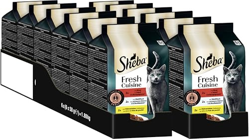 SHEBA® Fresh Cuisine Taste of Paris mit Rind, Weißfisch und Huhn (MSC) 12 x 6 x 50g