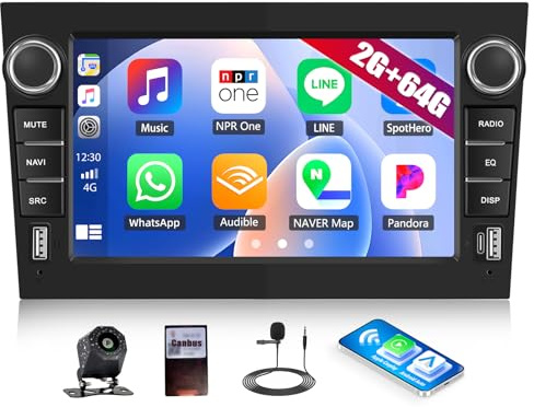 CAMECHO 2G+64G Android Car Radio for Opel Vauxhall Corsa Astra Zafira Combo Antara 7” Touchscreen Car Stereo with CarPlay Android Auto Bluetooth FM GPS SWC WIFI Backup Camera