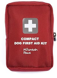 Mountain Paws Compact Dog First Aid Kit – 20 Piece Essential Care Pack | High Quality CE Approved Contents, Easy to Carry - Ideal for Travel, Holidays, Multi Day Walks