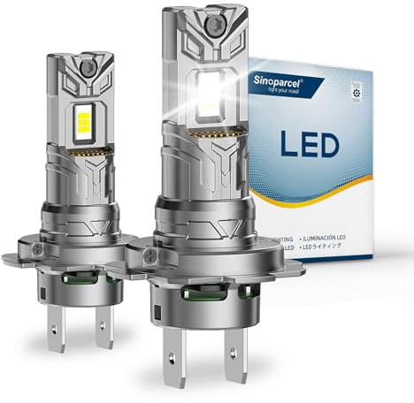 Sinoparcel Upgraded H7 LED Headlight Bulb, 600% Brighter Cool White H7 Headlight Bulb, 80W 30000LM for Low or High Beam, Fog Light, Built-in Cooling Fan, Canbus Error Free, Pack of 2