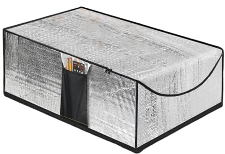 Dachbodentreppen Isolierabdeckung, Isolierplane mit Reißverschluss für Dachbodeneinstieg - Wärme- und Kälteschutz, Einfache Montage (138 x 65 x 28 cm)