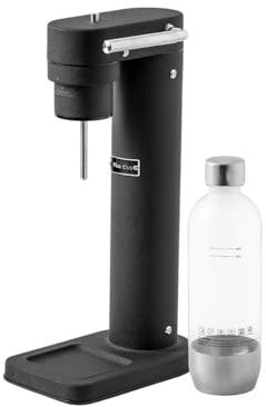 Wassersprudler Fizz Club Fusion für Wasser und Softdrinks, schwarz matt strukturiert, ohne Strom, kompatibel mit universellen CO2 Zylindern