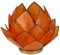 GURU SHOP Lotus Teelicht Muschel 14x10 cm - Orange