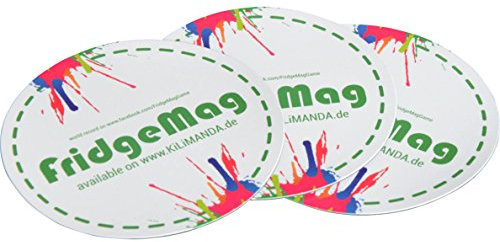 FridgeMag 2.0 Magnet-Frisbee Wurfspiel, 3 grüne Indoor-Magnete