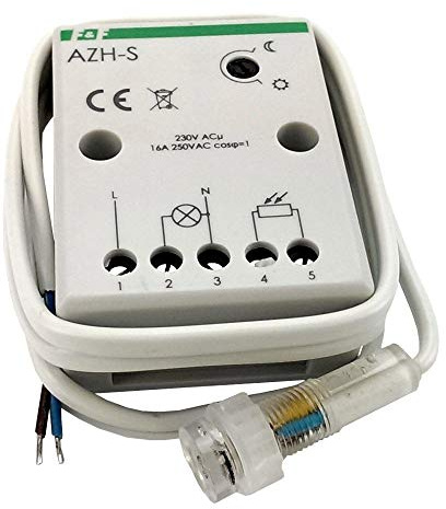 Dämmerung Schalter m.Licht Sensor m.hermet Sonde Ø10 230V 16A AZH-S F&F 1030