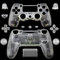 Coque intégrale avec boutons pour manette sans fil PS4 Transparent