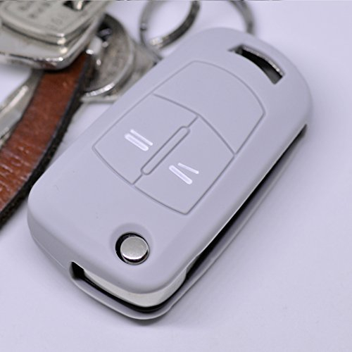 Soft Case Silikon Schutz Hülle Auto Schlüssel Grau kompatibel mit Opel Astra Vectra Corsa Zafira Signum bis 2008