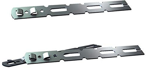 LOT DE 4 PATTES DE FIXATION DE MENUISERIES A LA MACONNERIE EN ACIER GALVANISE L. 220 mm x l. 25 mm x Ep. 1,5 mm